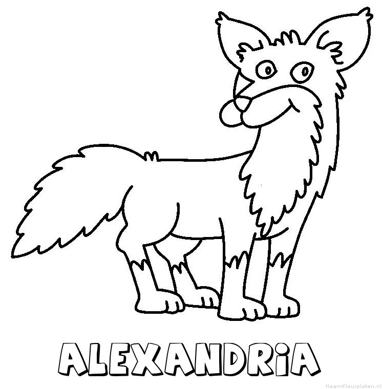 Alexandria vos kleurplaat