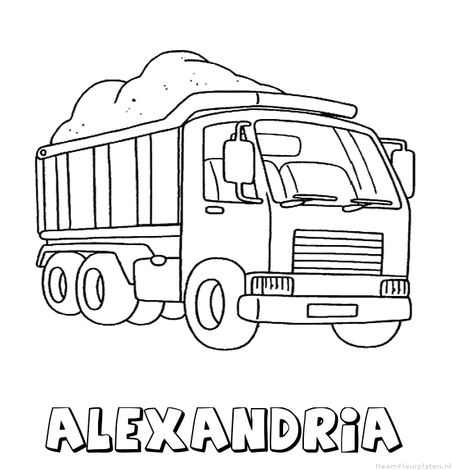 Alexandria vrachtwagen kleurplaat