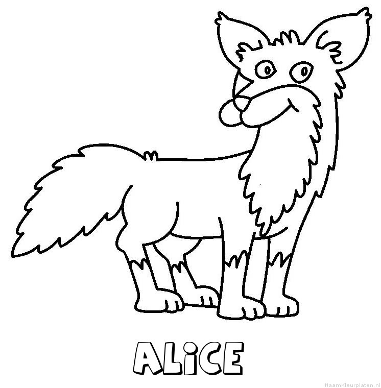 Alice vos kleurplaat