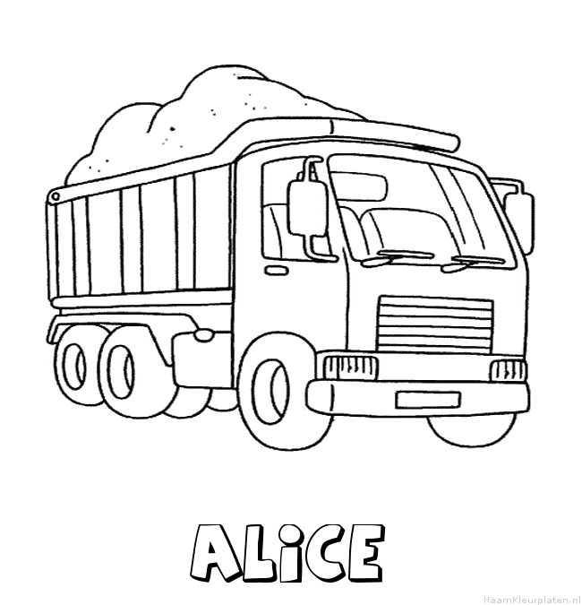 Alice vrachtwagen kleurplaat