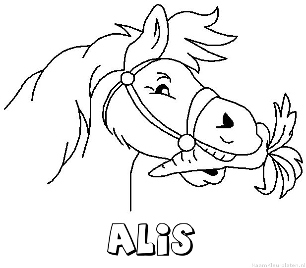 Alis paard van sinterklaas kleurplaat
