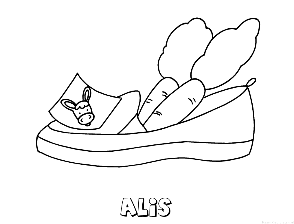 Alis schoen zetten kleurplaat