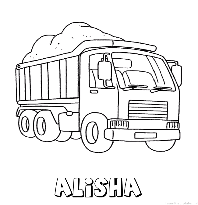 Alisha vrachtwagen kleurplaat