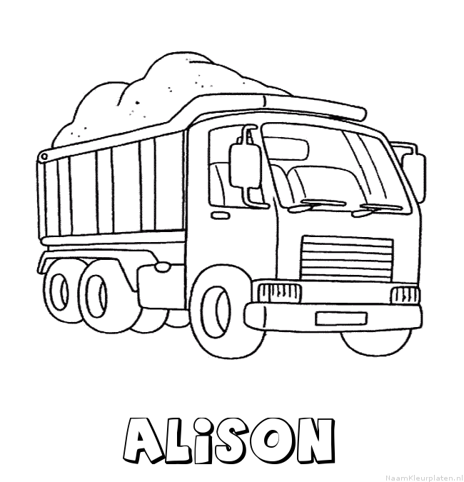 Alison vrachtwagen kleurplaat