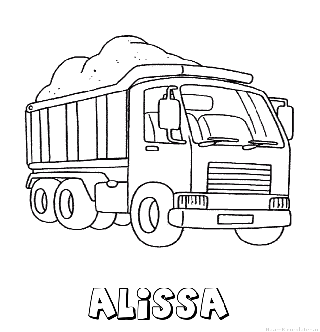 Alissa vrachtwagen kleurplaat