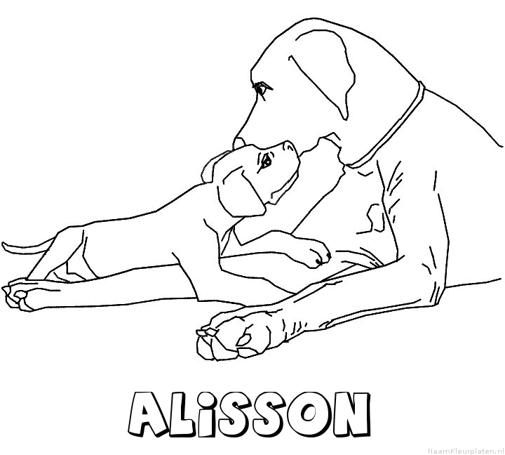 Alisson hond puppy kleurplaat
