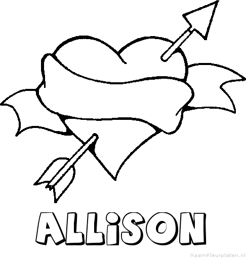 Allison liefde kleurplaat