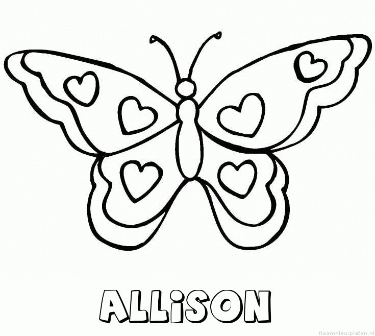 Allison vlinder hartjes