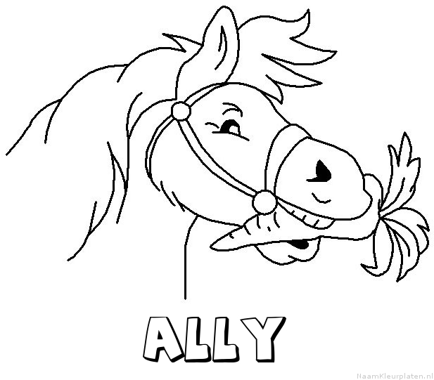 Ally paard van sinterklaas kleurplaat