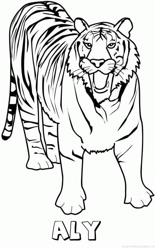 Aly tijger 2 kleurplaat