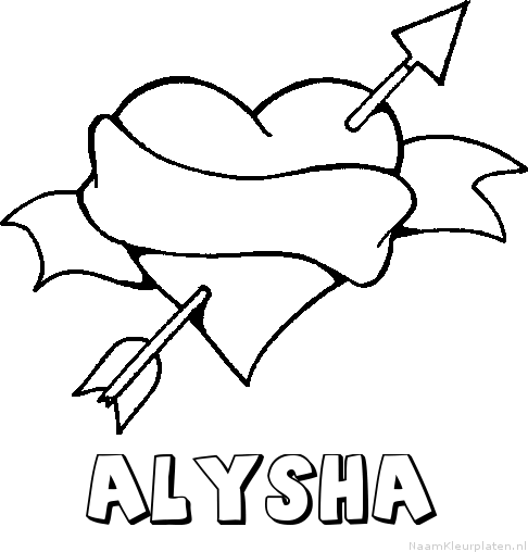 Alysha liefde kleurplaat