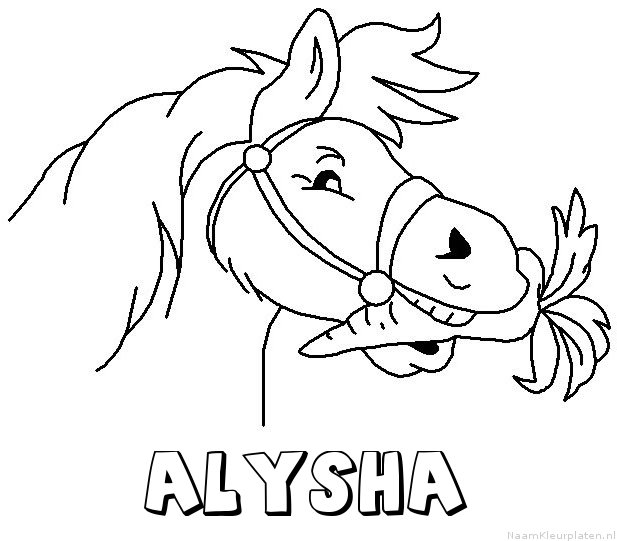 Alysha paard van sinterklaas kleurplaat