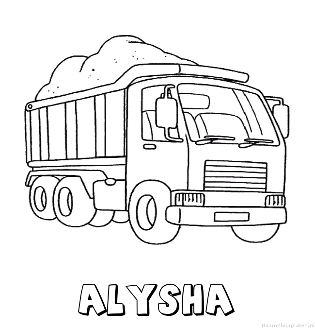 Alysha vrachtwagen kleurplaat