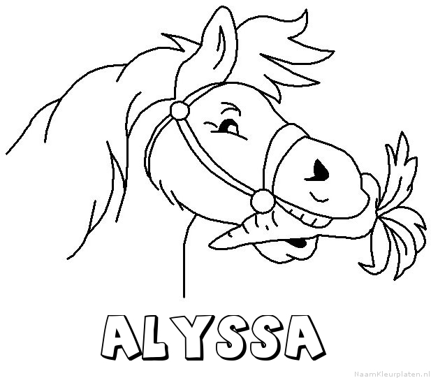 Alyssa paard van sinterklaas kleurplaat