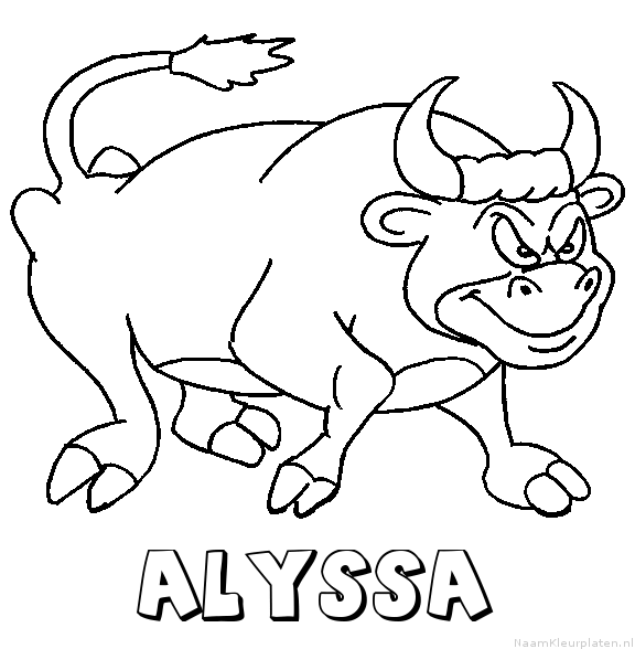 Alyssa stier kleurplaat
