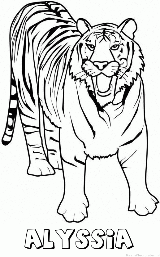 Alyssia tijger 2 kleurplaat