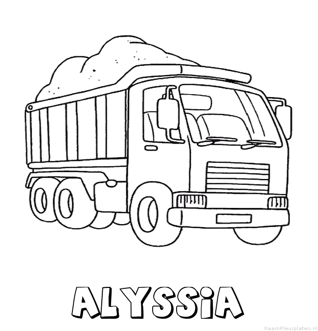 Alyssia vrachtwagen kleurplaat