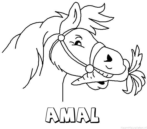 Amal paard van sinterklaas kleurplaat
