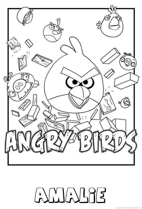 Amalie angry birds kleurplaat