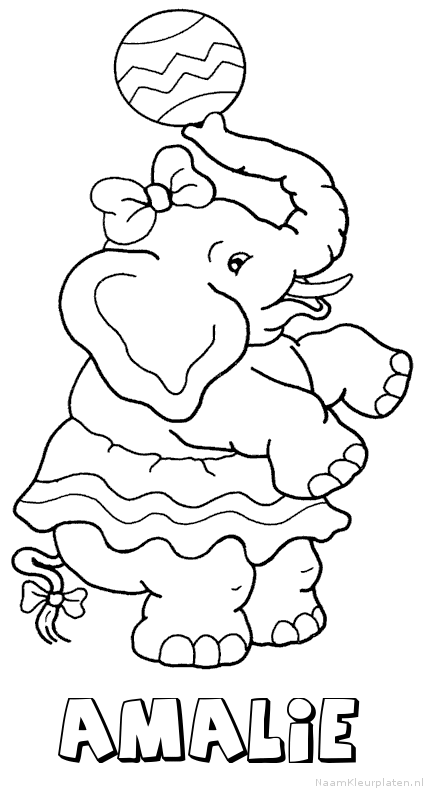 Amalie olifant kleurplaat