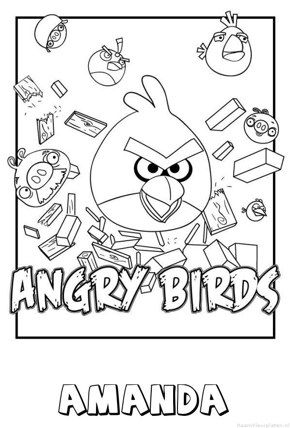 Amanda angry birds kleurplaat