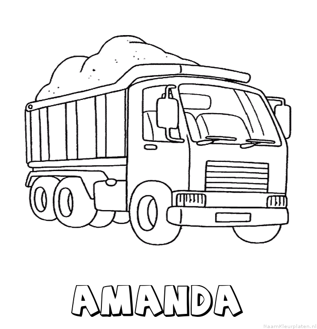 Amanda vrachtwagen kleurplaat