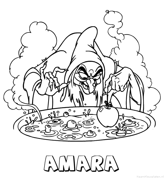 Amara heks kleurplaat