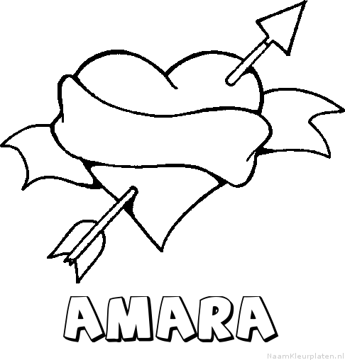 Amara liefde kleurplaat