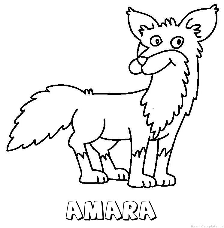Amara vos kleurplaat