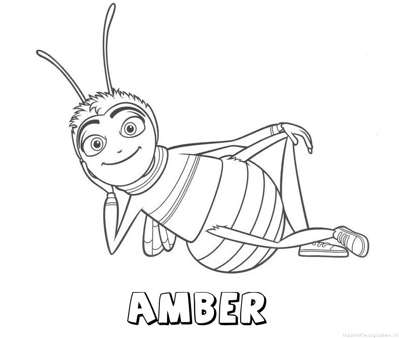 Amber bee movie kleurplaat