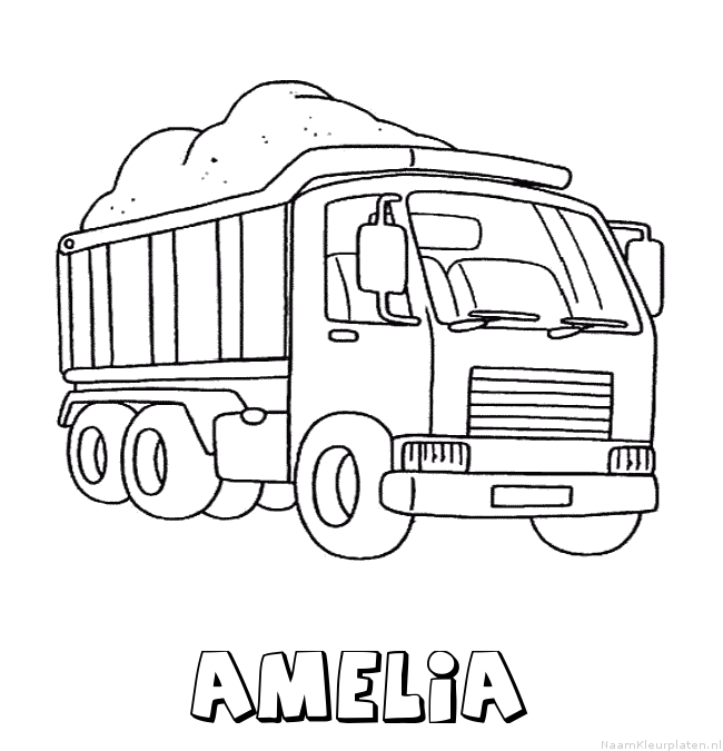 Amelia vrachtwagen kleurplaat