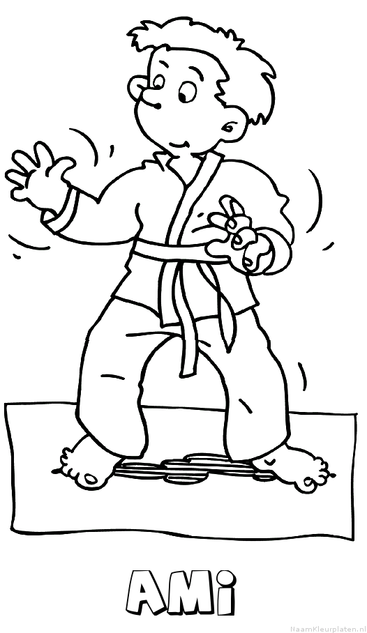 Ami judo kleurplaat