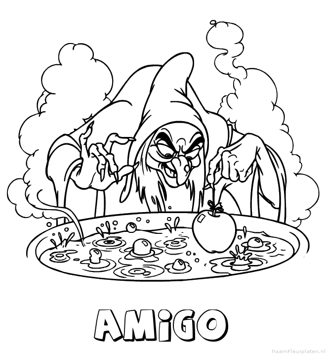 Amigo heks kleurplaat