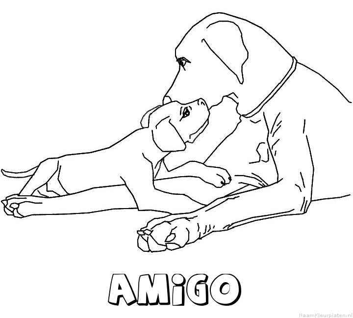 Amigo hond puppy kleurplaat