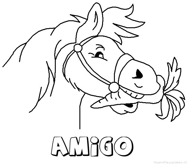 Amigo paard van sinterklaas kleurplaat