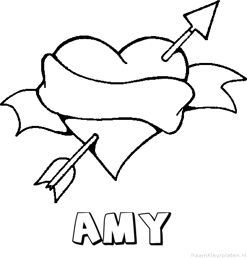 Amy liefde kleurplaat