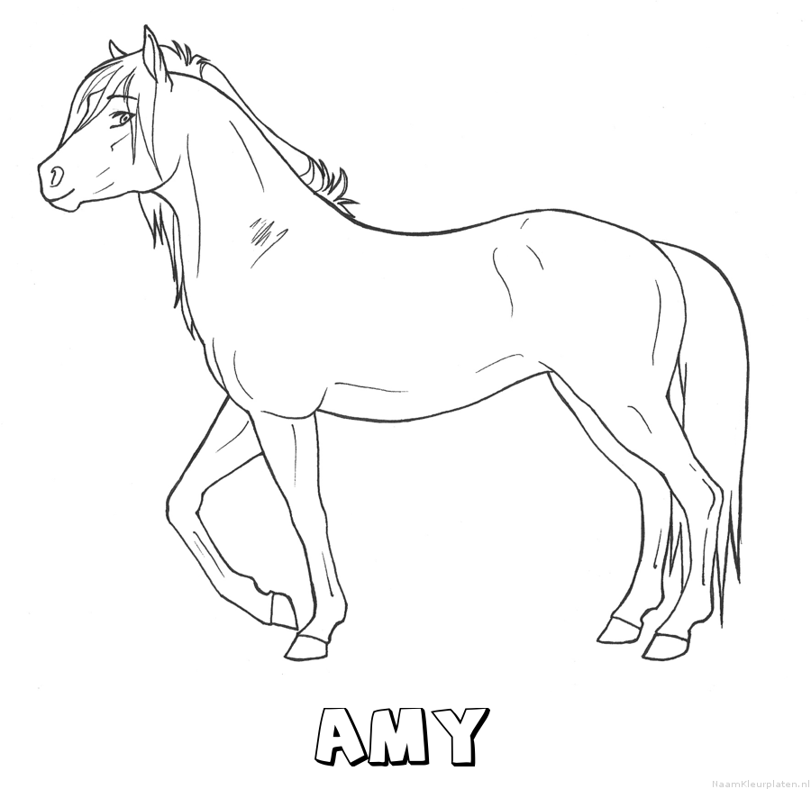 Amy paard kleurplaat