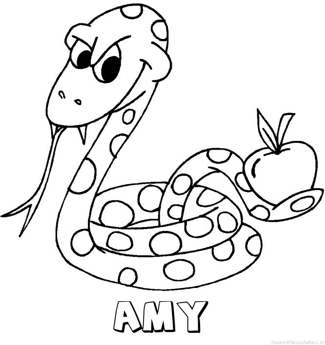 Amy slang kleurplaat
