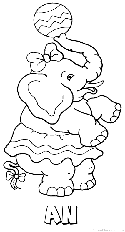 An olifant kleurplaat