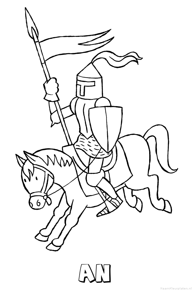 An ridder kleurplaat