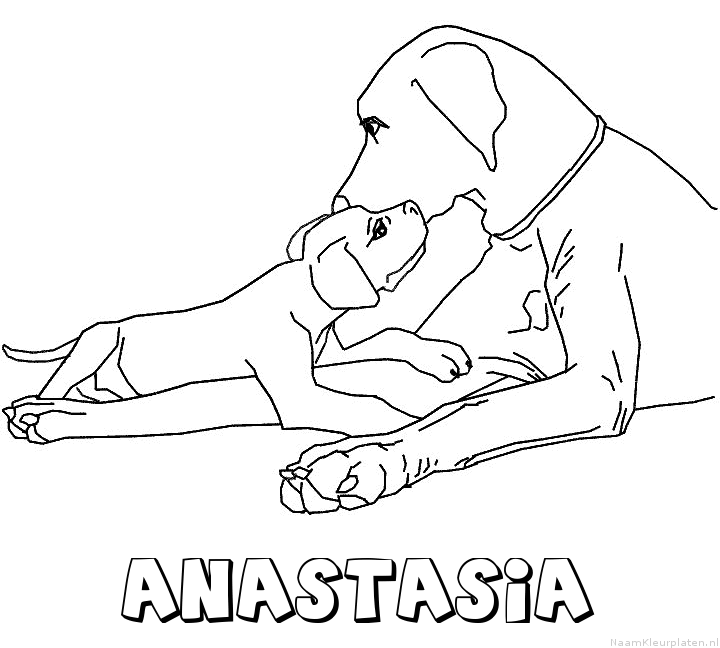 Anastasia hond puppy kleurplaat