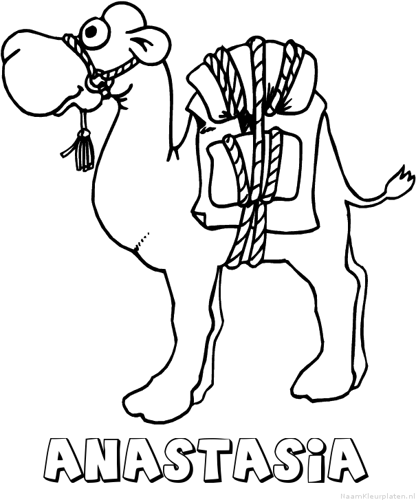 Anastasia kameel kleurplaat