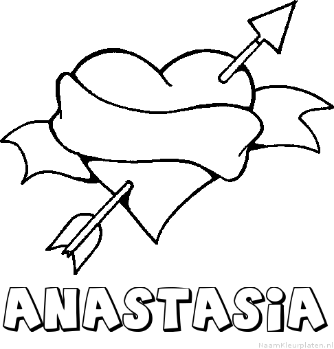 Anastasia liefde kleurplaat