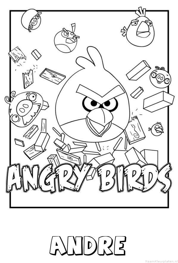 Andre angry birds kleurplaat