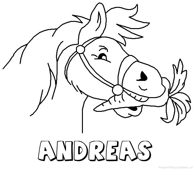 Andreas paard van sinterklaas kleurplaat