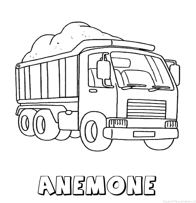 Anemone vrachtwagen kleurplaat