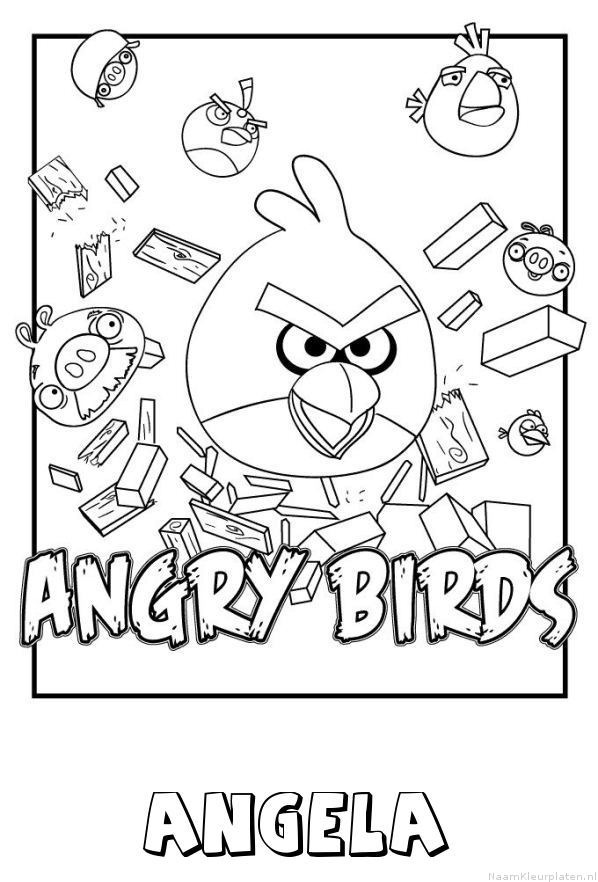 Angela angry birds kleurplaat