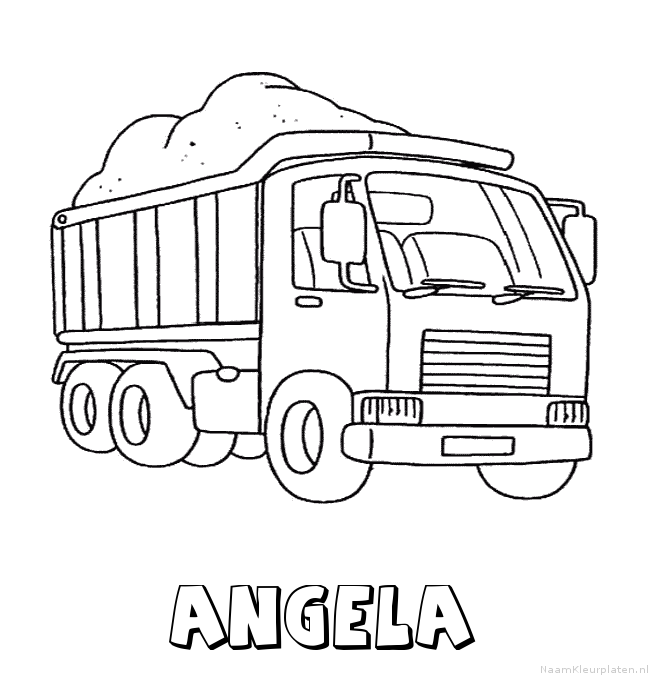 Angela vrachtwagen kleurplaat