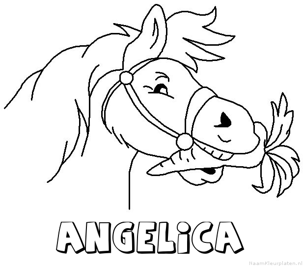 Angelica paard van sinterklaas kleurplaat