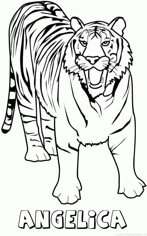 Angelica tijger 2 kleurplaat